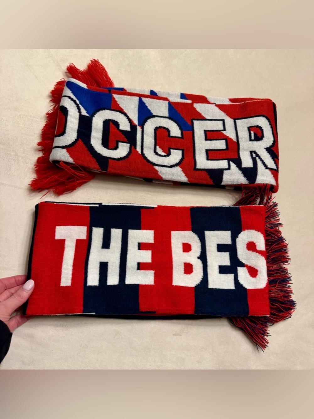 Lot of 2! Official U.S. SOCCER Double Sided Scarves Unisex FIFA - Picture 6 of 10